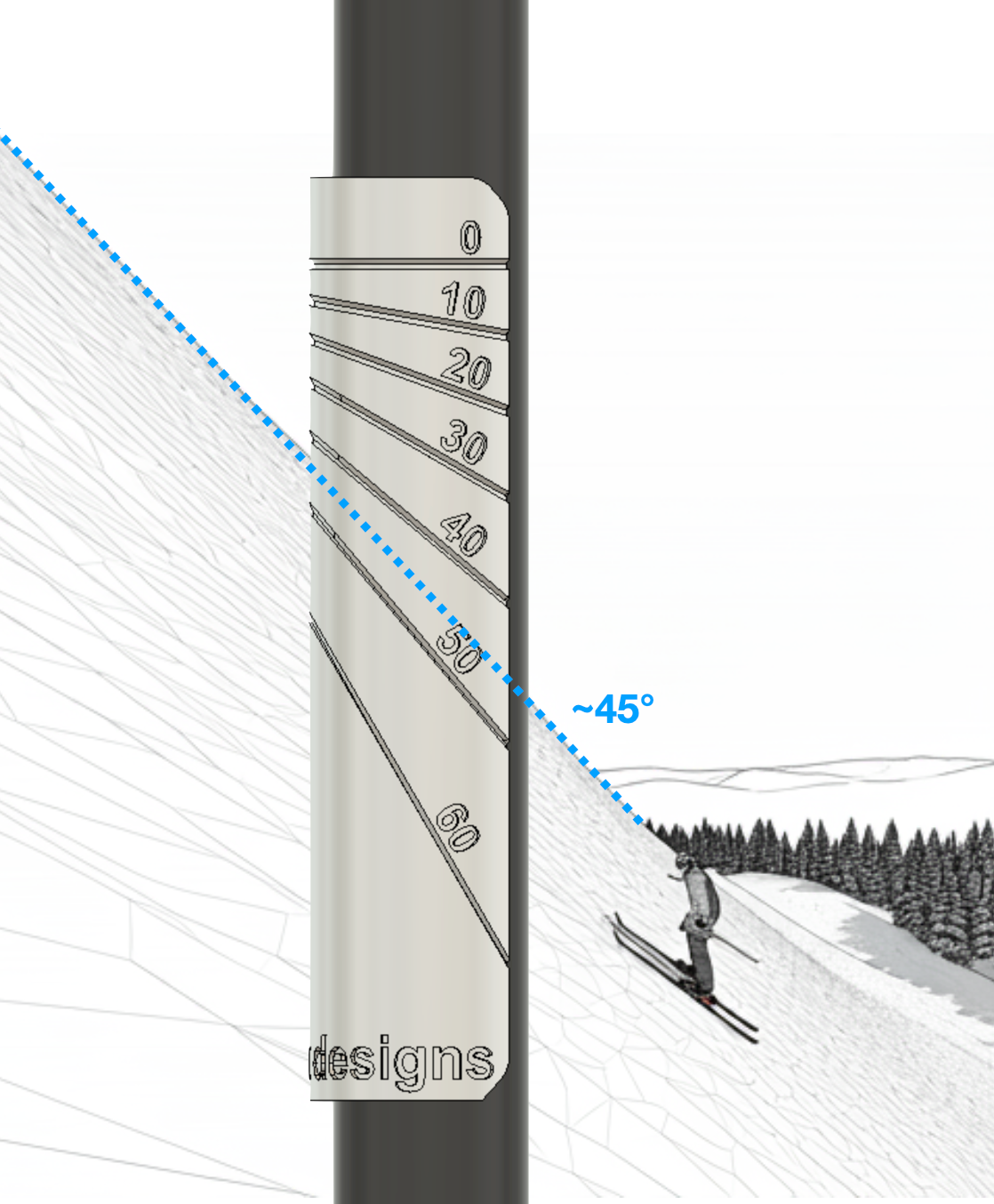 Ski Pole Slope Meter